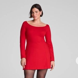 SPANX® Ponte Long Sleeve Mini Dress | SPANX® Red
L